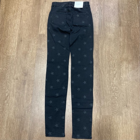 H&M Black Star Patterned Women’s Skinny Jeans Super Stretch NWT Size 2 - Picture 2 of 13